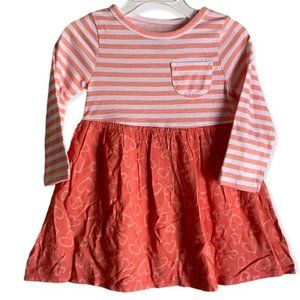 Pink Hearts and Stripes Dress NWT Size 18M
